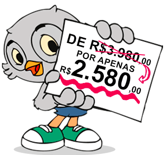 Caboré mostrando preço