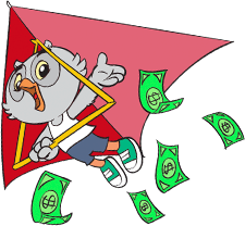 Caboré voando de asa delta