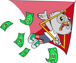 Caboré voando de asa delta